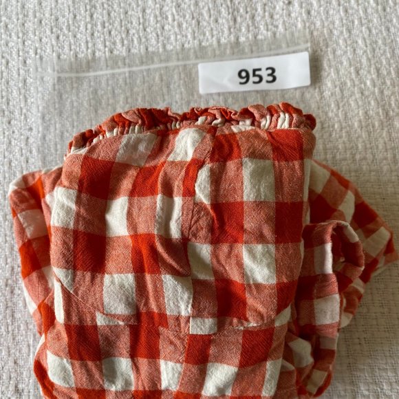 Since Then Daffodld Orange and white Plaid Mini Dress - Picture 5 of 5